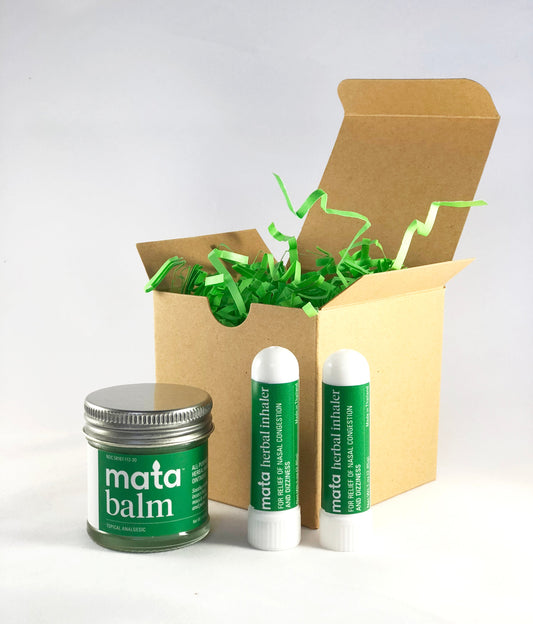 Mata Wellness Gift Set – Herbal Healing Balm & Nasal Inhalers for Natural Relief & Relaxation