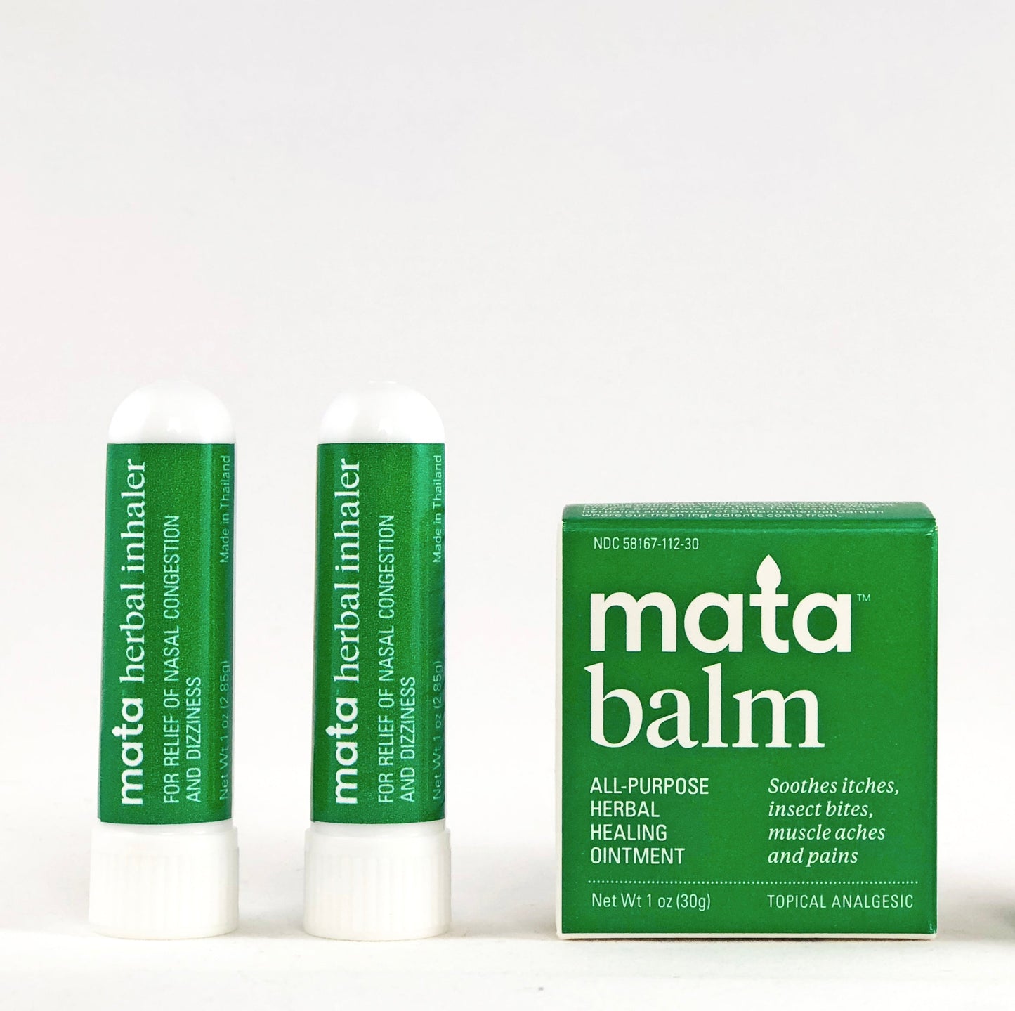 Mata Wellness Gift Set – Herbal Healing Balm & Nasal Inhalers for Natural Relief & Relaxation