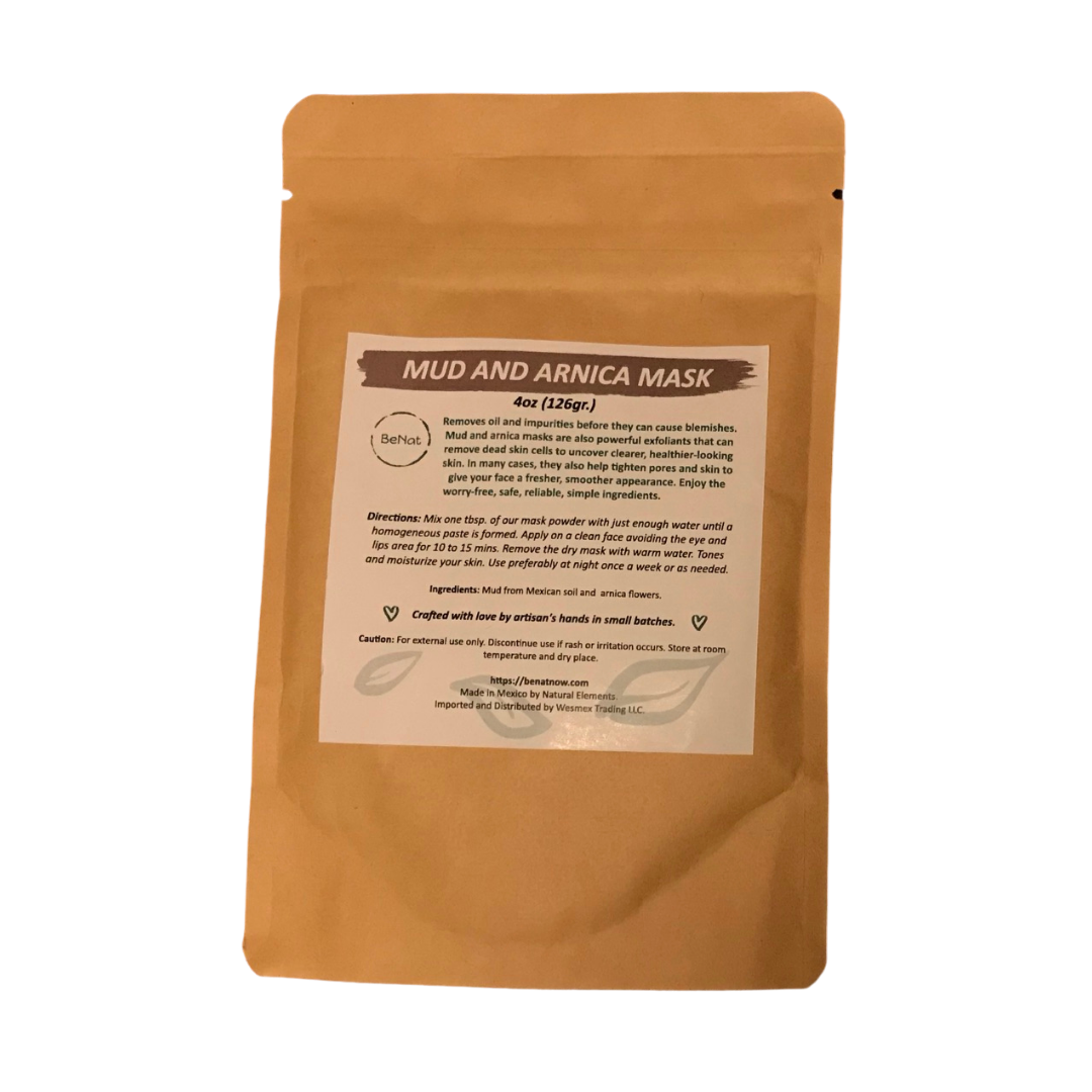 Mud & Arnica Detox Face Mask – 4oz Deep Cleansing Exfoliant