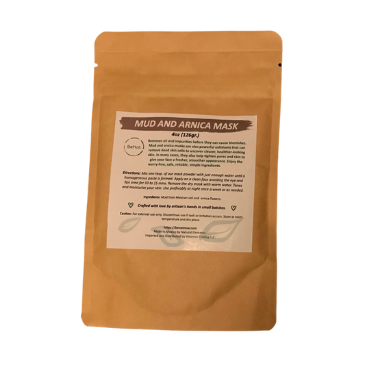 Mud & Arnica Detox Face Mask – 4oz Deep Cleansing Exfoliant