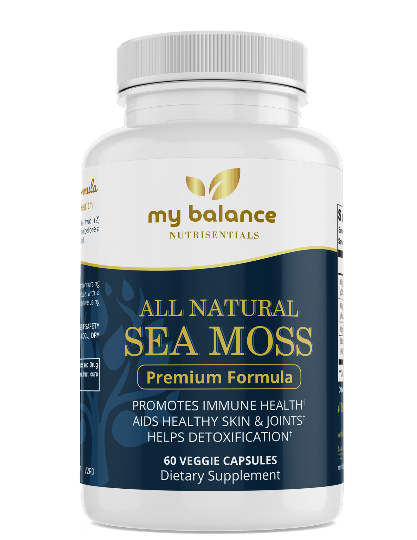 Organic Sea Moss Capsules – Immune, Gut & Skin Support (60 Count)