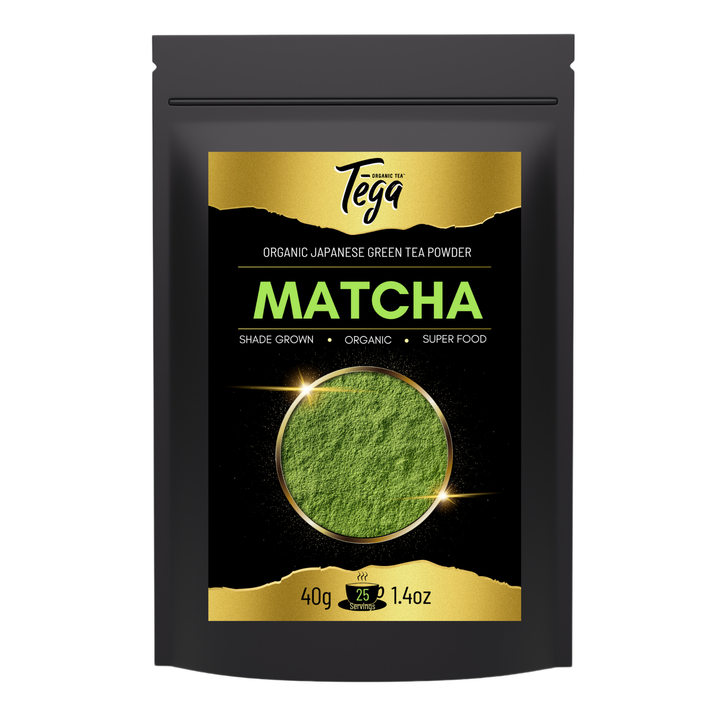 Premium Organic Japanese Matcha Green Tea Powder (40g) | Authentic Ceremonial-Grade Superfood by Tega