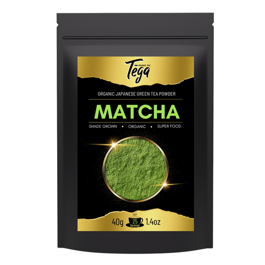 Premium Organic Japanese Matcha Green Tea Powder (40g) | Authentic Ceremonial-Grade Superfood by Tega