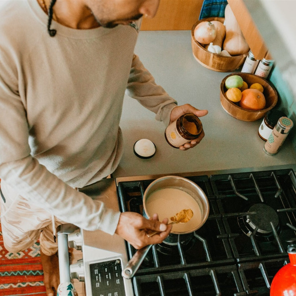 Golden Milk Latte Blend – Ayurvedic Turmeric Elixir with Ashwagandha & Shatavari