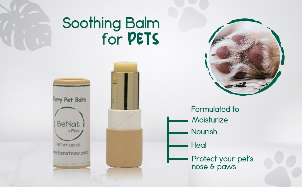 BeNat Furry Pet Balm – All-Natural Paw & Nose Moisturizer (0.9 oz)