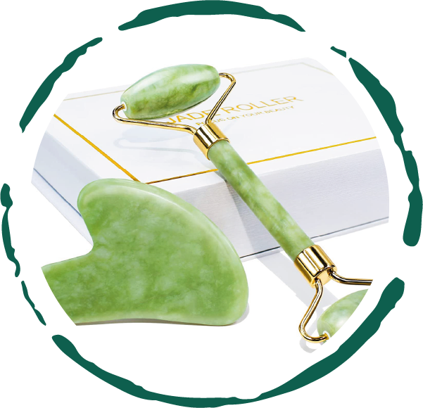 Jade Roller & Gua Sha Gift Box – Natural Facial Massage Set