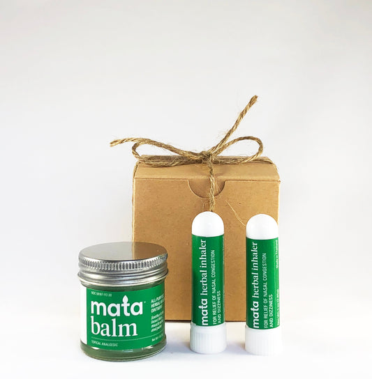 Mata Wellness Gift Set – Herbal Healing Balm & Nasal Inhalers for Natural Relief & Relaxation
