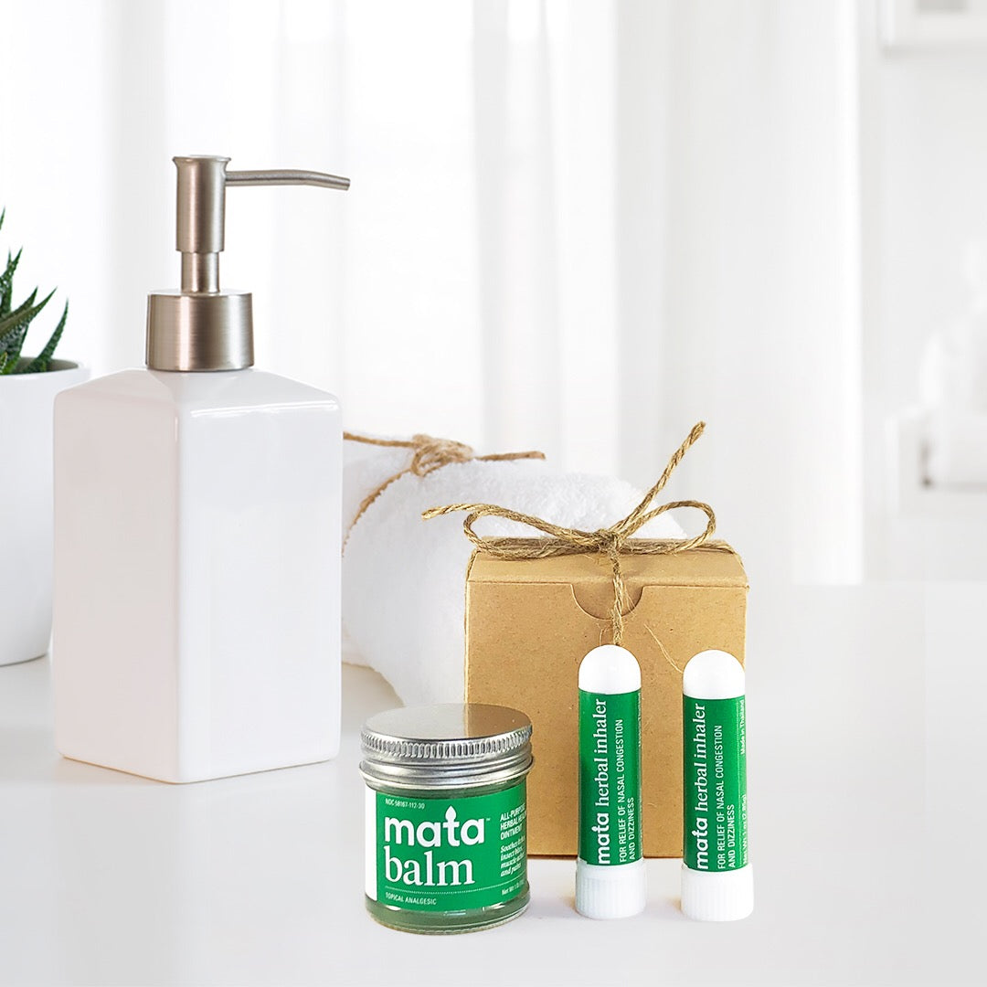 Mata Wellness Gift Set – Herbal Healing Balm & Nasal Inhalers for Natural Relief & Relaxation