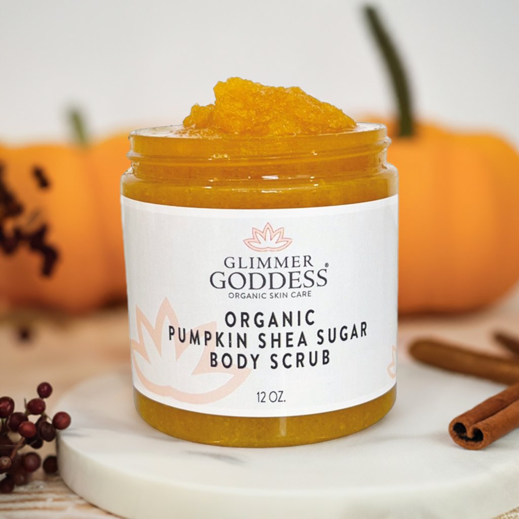 Organic Pumpkin Shea Sugar Body Scrub – Exfoliating Fall Glow Skincare (12 oz)