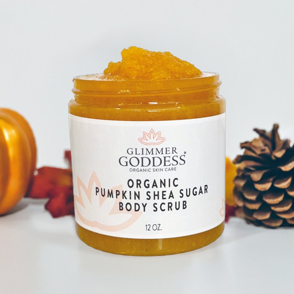 Organic Pumpkin Shea Sugar Body Scrub – Exfoliating Fall Glow Skincare (12 oz)